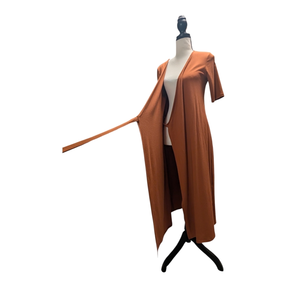 NWT Organic Cotton Amour Vert Terracotta Wrap Midi Dress - Picture 7 of 9